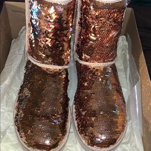 Sequin Gold UGG boots